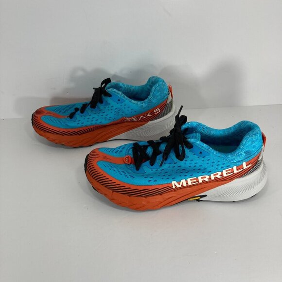 Merrell Agility Peak 5 Vibram Trail Trekking Running Shoes Women’s Size 8.5 Blue - Picture 8 of 13